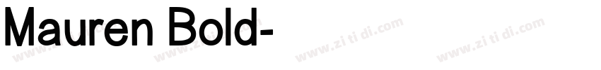 Mauren Bold字体转换